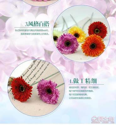 【廠家直銷千層非洲菊扶郎花仿真花家居裝飾婚慶用品假花GF13860